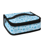 Blue Animal Paw Pattern Print Small Lunch Bag