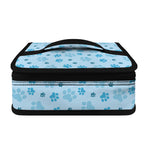 Blue Animal Paw Pattern Print Small Lunch Bag