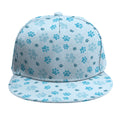 Blue Animal Paw Pattern Print Snapback Cap