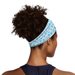Blue Animal Paw Pattern Print Sports Headband