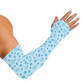 Blue Animal Paw Pattern Print Sun Protection Arm Sleeves
