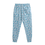 Blue Animal Paw Pattern Print Sweatpants