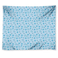 Blue Animal Paw Pattern Print Tapestry