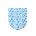 Blue Animal Paw Pattern Print Toilet Lid Cover