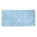Blue Animal Paw Pattern Print Towel