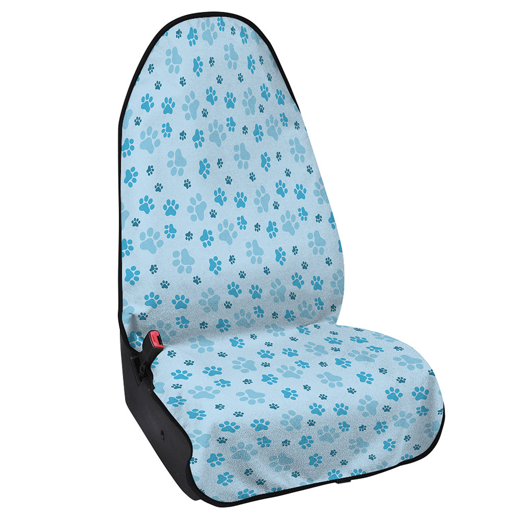 Blue Animal Paw Pattern Print Waterproof Car Seat Cover