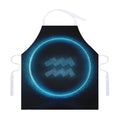 Blue Aquarius Zodiac Sign Print Adjustable Apron