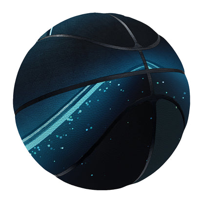 Blue Aquarius Zodiac Sign Print Basketball