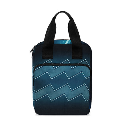 Blue Aquarius Zodiac Sign Print Bible Tote Bag