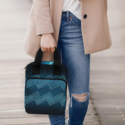 Blue Aquarius Zodiac Sign Print Bible Tote Bag