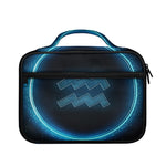 Blue Aquarius Zodiac Sign Print Briefcase Bible Bag