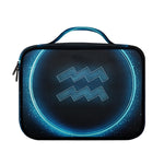 Blue Aquarius Zodiac Sign Print Briefcase Bible Bag