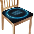 Blue Aquarius Zodiac Sign Print Chair Cushion Cover