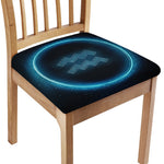 Blue Aquarius Zodiac Sign Print Chair Cushion Cover