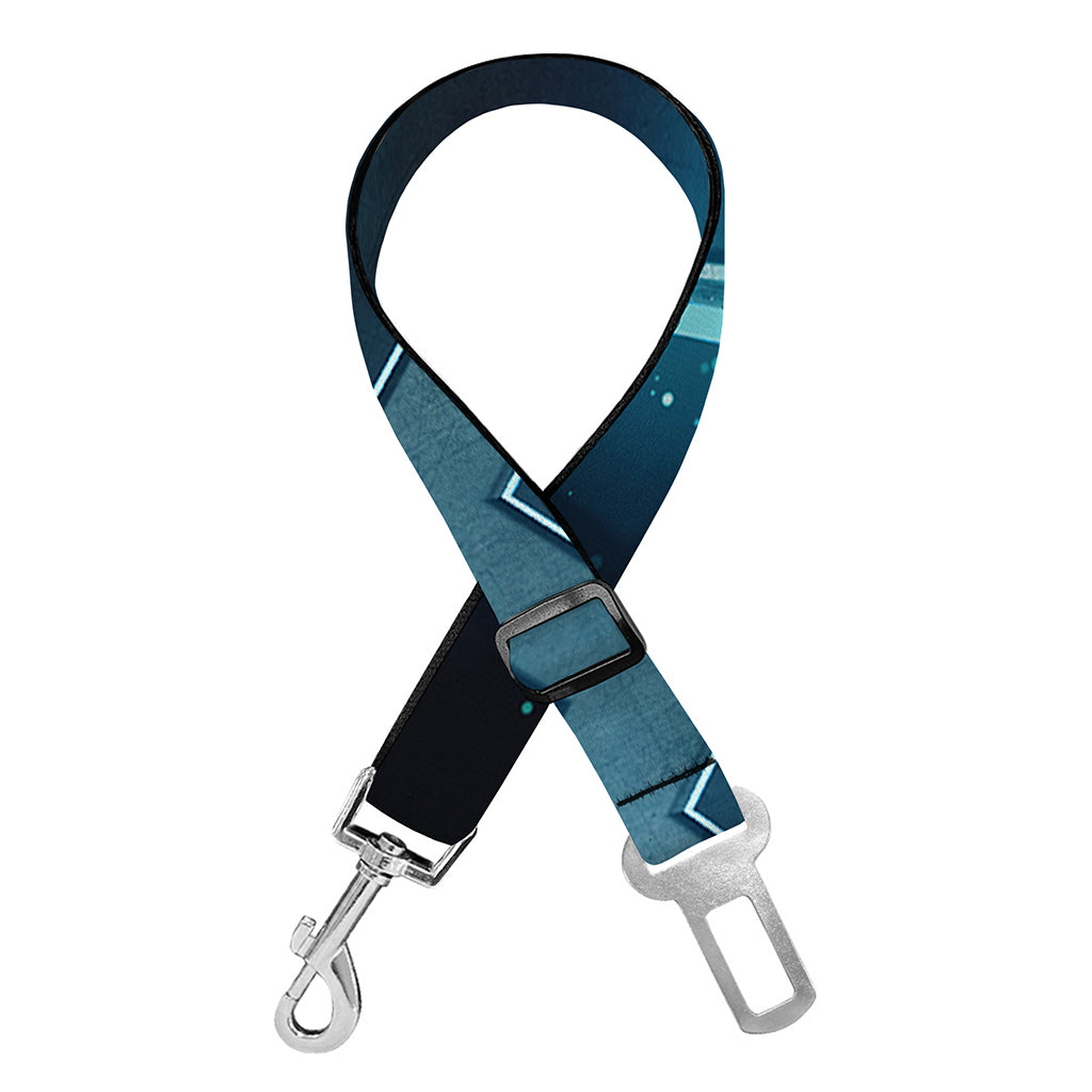 Blue Aquarius Zodiac Sign Print Dog Seat Belt
