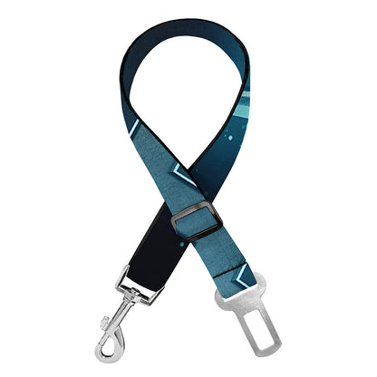 Blue Aquarius Zodiac Sign Print Dog Seat Belt