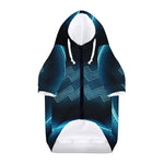 Blue Aquarius Zodiac Sign Print Dog Zip Up Hoodie