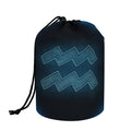 Blue Aquarius Zodiac Sign Print Drawstring Makeup Bag