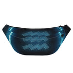Blue Aquarius Zodiac Sign Print Fanny Pack