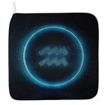 Blue Aquarius Zodiac Sign Print Hand Towel
