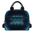 Blue Aquarius Zodiac Sign Print Insulated Lunch Bag