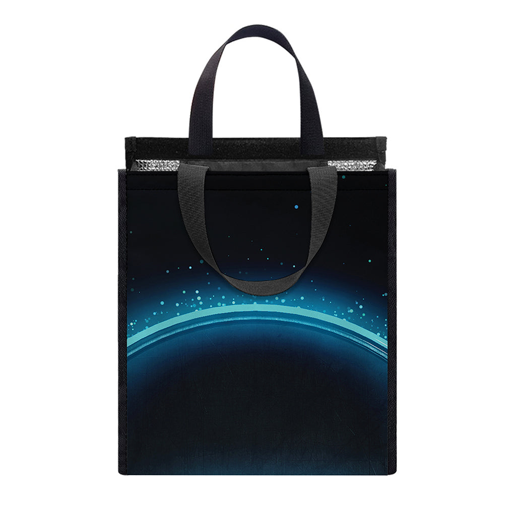 Blue Aquarius Zodiac Sign Print Insulated Lunch Tote