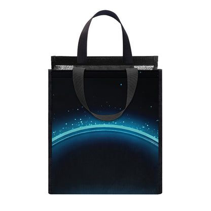 Blue Aquarius Zodiac Sign Print Insulated Lunch Tote