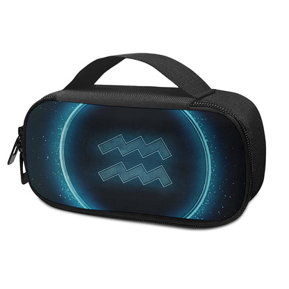 Blue Aquarius Zodiac Sign Print Insulin Cooler Travel Case