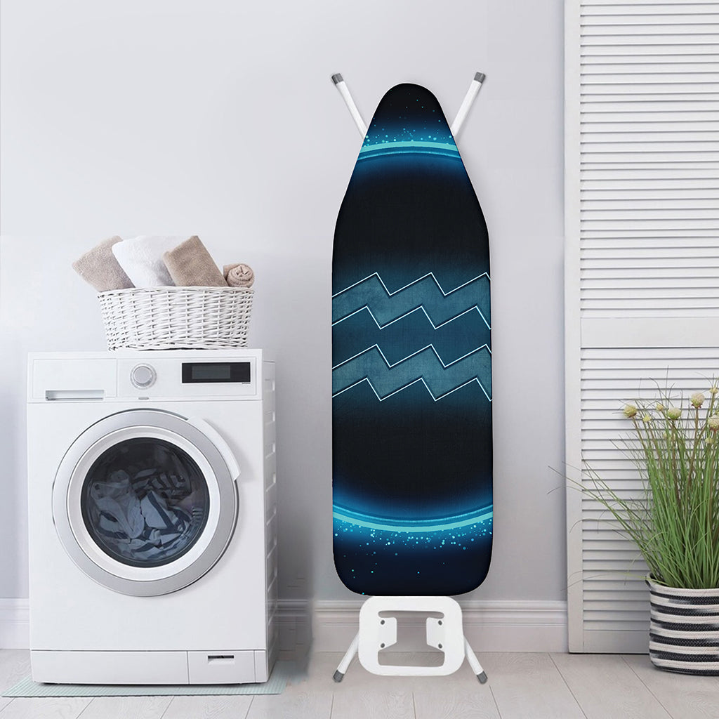 Blue Aquarius Zodiac Sign Print Ironing Board Cover