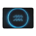 Blue Aquarius Zodiac Sign Print Kitchen Mat