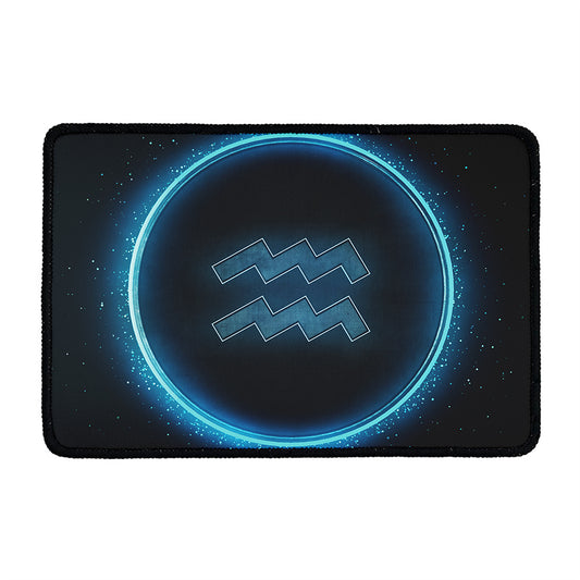 Blue Aquarius Zodiac Sign Print Kitchen Mat