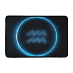 Blue Aquarius Zodiac Sign Print Kitchen Mat