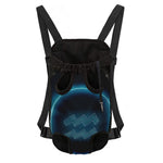 Blue Aquarius Zodiac Sign Print Pet Carrier Backpack