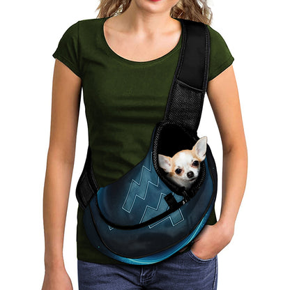 Blue Aquarius Zodiac Sign Print Pet Sling Carrier