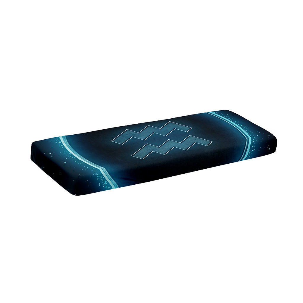 Blue Aquarius Zodiac Sign Print Piano Keyboard Cover