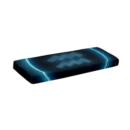 Blue Aquarius Zodiac Sign Print Piano Keyboard Cover