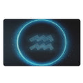 Blue Aquarius Zodiac Sign Print Polyester Doormat