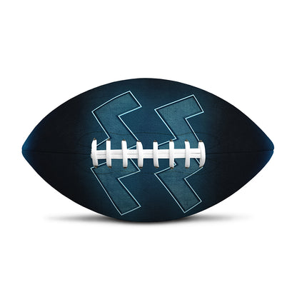 Blue Aquarius Zodiac Sign Print Rugby Ball