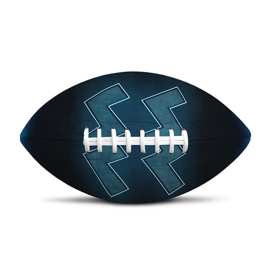 Blue Aquarius Zodiac Sign Print Rugby Ball
