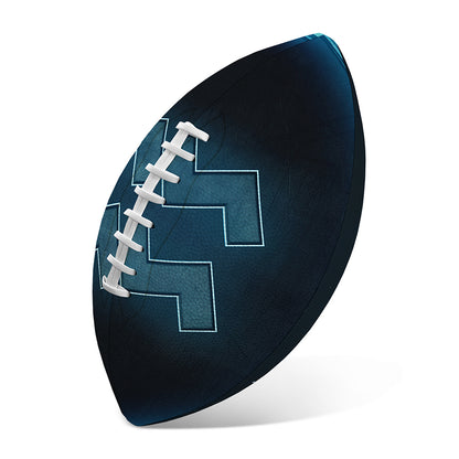 Blue Aquarius Zodiac Sign Print Rugby Ball