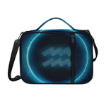 Blue Aquarius Zodiac Sign Print Shoulder Strap Bible Bag