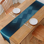Blue Aquarius Zodiac Sign Print Table Runner