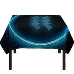 Blue Aquarius Zodiac Sign Print Tablecloth