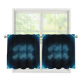 Blue Aquarius Zodiac Sign Print Tier Curtains