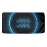 Blue Aquarius Zodiac Sign Print Towel