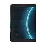 Blue Aquarius Zodiac Sign Print Trifold Wallet