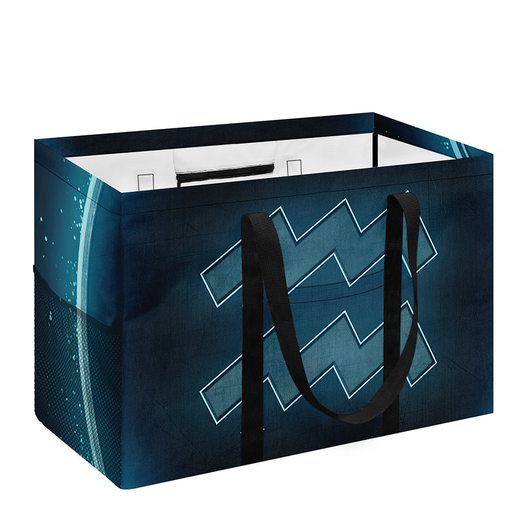 Blue Aquarius Zodiac Sign Print Utility Tote Bag