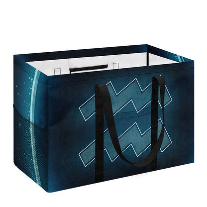 Blue Aquarius Zodiac Sign Print Utility Tote Bag