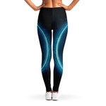 Blue Aquarius Zodiac Sign Print Women's Leggings