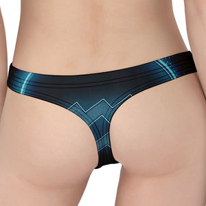 Blue Aquarius Zodiac Sign Print Women's Thong